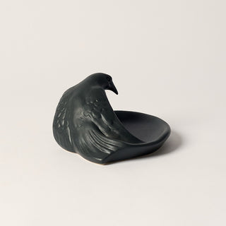 Back of the Rook Dish with intricate carvings on the wings.