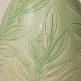 Close-up details of the ceramic handcrafted egg.
