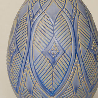 Close-up details of the ceramic handcrafted egg.