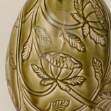 Close-up details of the ceramic handcrafted egg.