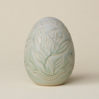 Handcrafted ceramic egg by Rookwood Pottery