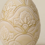 Close-up details of the ceramic handcrafted egg.