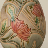 Close-up details of the ceramic handcrafted egg.