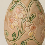 Close-up details of the ceramic handcrafted egg.