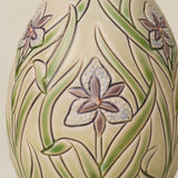 Close-up details of the ceramic handcrafted egg.