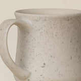 Close-up details of hand-thrown mug by Rookwood