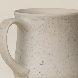 Close-up details of hand-thrown mug by Rookwood