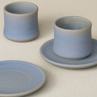 Close-up details of the espresso cup set by Rookwood