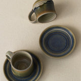 Close-up details of the espresso cup set by Rookwood
