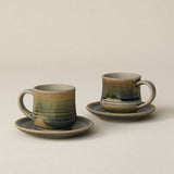 Hand-thrown espresso cup set by Rookwood Pottery