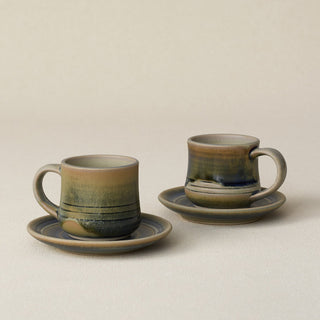 Hand-thrown espresso cup set by Rookwood Pottery