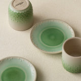 Close-up details of the espresso cup set by Rookwood