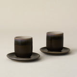 Hand-thrown espresso cup set by Rookwood Pottery