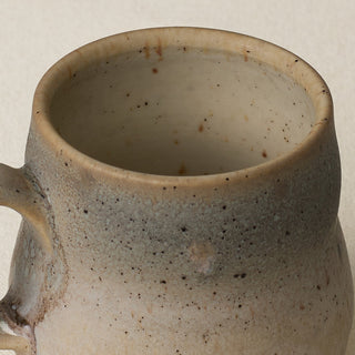 Close-up details of hand-thrown mug by Rookwood