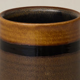Close-up details of hand-thrown mug by Rookwood