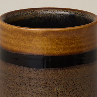 Close-up details of hand-thrown mug by Rookwood
