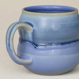 Close-up details of hand-thrown mug by Rookwood