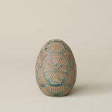 Handcrafted ceramic egg by Rookwood Pottery