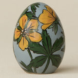 Close-up details of the ceramic handcrafted egg.