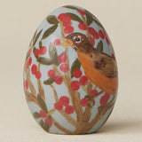 Close-up details of the ceramic handcrafted egg.
