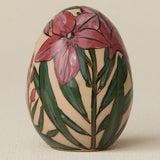 Close-up details of the ceramic handcrafted egg.