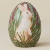 Close-up details of the ceramic handcrafted egg.
