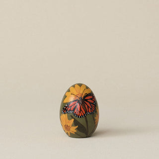 Handcrafted ceramic egg by Rookwood Pottery