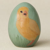 Close-up details of the ceramic handcrafted egg.