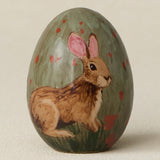 Close-up details of the ceramic handcrafted egg.