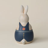 Back of the bunny with a delicate, hand-carved tail.