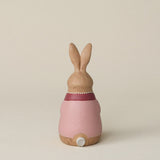 Back of the bunny with a delicate, hand-carved tail.