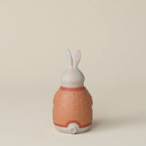 Back of the bunny with a delicate, hand-carved tail.