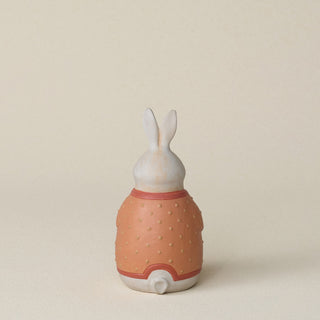 Back of the bunny with a delicate, hand-carved tail.