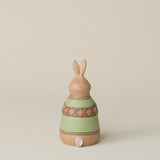 Back of the bunny with a delicate, hand-carved tail.