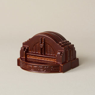 Union Terminal Bookend Set, Burnt Umber
