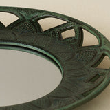 Close-up details of the one-of-a-kind mirror.