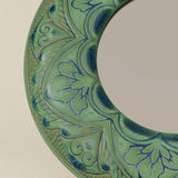 Close-up details of the one-of-a-kind mirror.