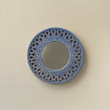 Hand-thrown and hand-glazed ceramic wall mirror by Rookwood Pottery