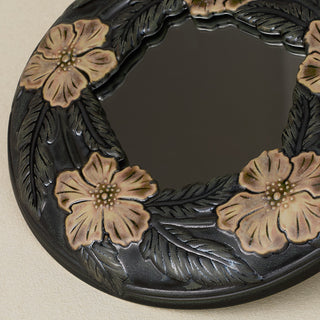 Close-up details of the one-of-a-kind mirror.