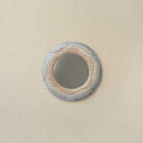 Hand-thrown and hand-glazed ceramic wall mirror by Rookwood Pottery