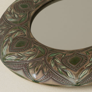 Close-up details of the one-of-a-kind mirror.