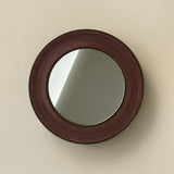 Hand-thrown and hand-glazed ceramic wall mirror by Rookwood Pottery