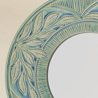 Close-up details of the one-of-a-kind mirror.