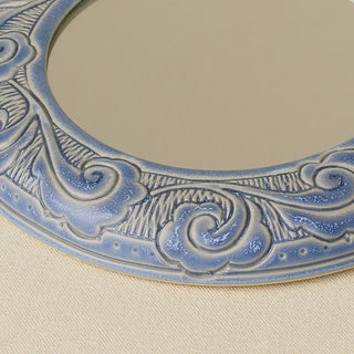 Close-up details of the one-of-a-kind mirror.