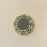 Hand-thrown and hand-glazed ceramic wall mirror by Rookwood Pottery