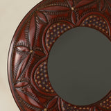Close-up details of the one-of-a-kind mirror.