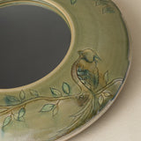Close-up details of the one-of-a-kind mirror.