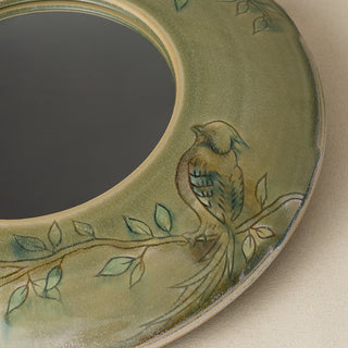 Close-up details of the one-of-a-kind mirror.