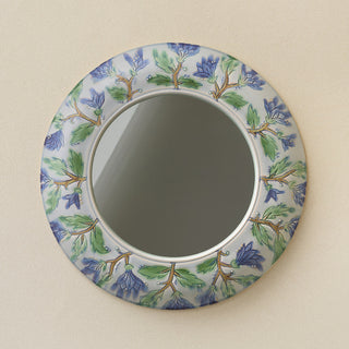 Hand-thrown and hand-glazed ceramic wall mirror by Rookwood Pottery