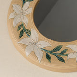 Close-up details of the one-of-a-kind mirror.
